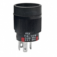 NKK Switches - YB16WCKG01 - SWITCH PUSH SPDT 0.4VA 28V