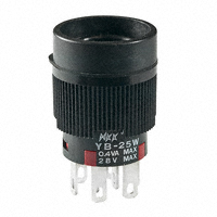 NKK Switches - YB25WCKG01 - SWITCH PUSH DPDT 0.4VA 28V