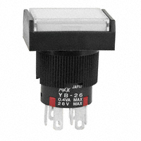NKK Switches - YB26RKG01-2CF24-JB - SWITCH PUSH DPDT 0.4VA 28V
