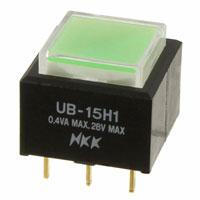 NKK Switches - UB15SKG035F-JF - SWITCH PUSH SPDT 0.4VA 28V