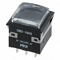 NKK Switches - UB216KKW016CF-4JCF14 - SWITCH PUSHBUTTON SPDT 5A 125V