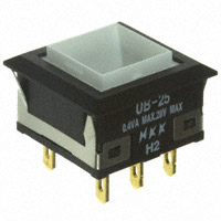 NKK Switches - UB25KKG016B - SWITCH PUSH DPDT 0.4VA 28V