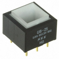 NKK Switches - UB25SKG036B - SWITCH PUSH DPDT 0.4VA 28V