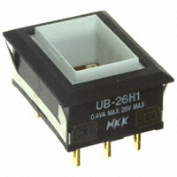 NKK Switches - UB26NKG015D - SWITCH PUSH DPDT 0.4VA 28V
