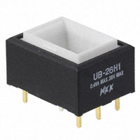NKK Switches - UB26RKG035C - SWITCH PUSH DPDT 0.4VA 28V