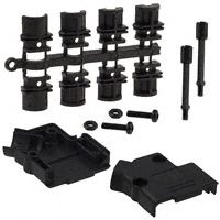 NorComp Inc. - 971-009-010R011 - BACKSHELL DB9 BLK PLASTIC 45DEG