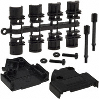 NorComp Inc. - 971-015-010R011 - BACKSHELL DB15 BLK PLASTIC 45DEG