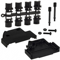 NorComp Inc. - 971-025-010R011 - BACKSHELL DB25 BLK PLASTIC 45DEG