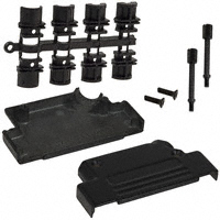 NorComp Inc. - 971-037-040R011 - BACKSHELL DB37 DIECAST BLK 45DEG