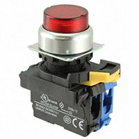 Omron Automation and Safety - A22NL-RPM-TRA-G100-RC - SWITCH PUSH SPST-NO 10A 120V