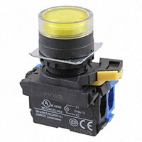 Omron Automation and Safety - A22NL-BGA-TYA-G100-YC - SWITCH PUSH SPST-NO 10A 120V