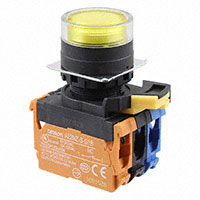 Omron Automation and Safety - A22NL-BGM-TYA-G102-YC - SWITCH PUSH DPST-NO/NC 10A 120V