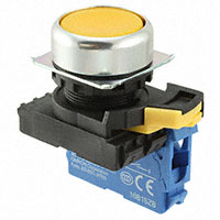 Omron Automation and Safety - A22NN-RNM-NYA-G100-NN - SWITCH PUSH SPST-NO 10A 120V