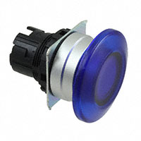 Omron Automation and Safety - A22NZ-MMM-TAA - BLUE BRSHD METL MUSHROOM LIGHT
