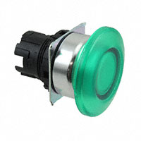 Omron Automation and Safety - A22NZ-RMM-TGA - GRN METAL, MUSHROOM LGHT