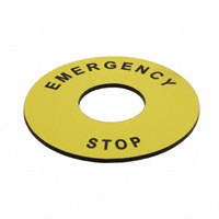 Omron Automation and Safety - A22N-PE190 - SWITCH NAMEPLATE E-STOP 60MM