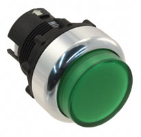 Omron Automation and Safety - A22RL-TG-A - PB UNIT ILLUM ALT ACT 22MM GRN