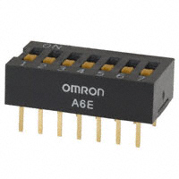 Omron Electronics Inc-EMC Div - A6E-7101 - SWITCH SLIDE DIP SPST 25MA 24V