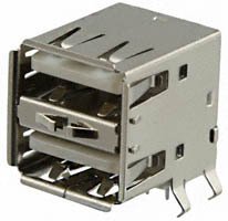 On Shore Technology Inc. - USB-A2HSW6 - CONN USB TYPE A DUAL R/A WHITE