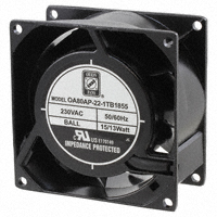 Orion Fans - OA80AP-22-1TB1855 - FAN AXIAL 80X38MM 230VAC TERM