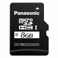 Panasonic Electronic Components - RP-SMKC08DA1 - MEM CARD MICROSD 8GB CLASS 2 MLC