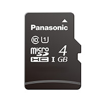 Panasonic Electronic Components - RP-SMPT04DA1 - MEM CARD MICROSDHC 4GB UHS PSLC
