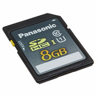 Panasonic Electronic Components - RP-SDME08DA1 - MEM CARD SDHC 8GB CLASS 10 MLC