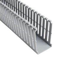 Panduit Corp - F1.5X3LG6 - DUCT SLOT TYPE F PVC LGRY 6'