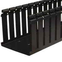 Panduit Corp - H4X4BL6 - DUCT HINGED PVC SLOT BLK 6'