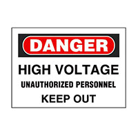 Panduit Corp - PAS1420D75 - SIGN ELECTRL WARN 20"X14" BK/RED