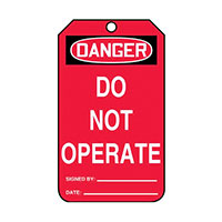 Panduit Corp - PCT-1002 - TAG 5.75"X3.25" BLACK/WHITE/RED