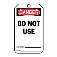 Panduit Corp - PCT-1003 - TAG 5.75"X3.25" RED/BLACK/WHITE