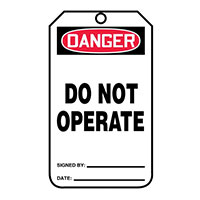 Panduit Corp - PCT-1004 - TAG 5.75"X3.25" RED/BLACK/WHITE