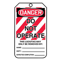 Panduit Corp - PCT-1050 - TAG 5.75"X3.25" WHITE/RED