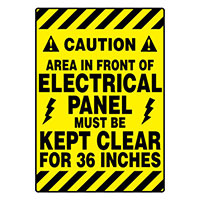 Panduit Corp - PFM0067 - SIGN 20"X14" BLACK/YELLOW