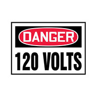 Panduit Corp - PLVS0305D3164 - LABEL ELECTL WRN 5"X3.5" RD/BK/W