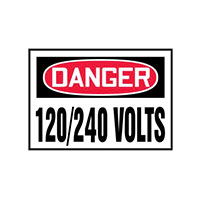 Panduit Corp - PLVS0305D3167 - LABEL ELECTL WRN 5"X3.5" RD/BK/W