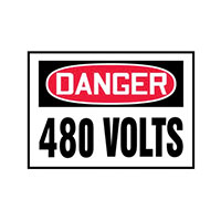 Panduit Corp - PLVS0305D3175 - LABEL ELECTL WRN 5"X3.5" RD/BK/W