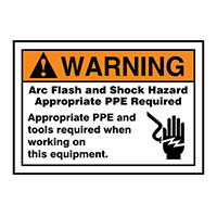 Panduit Corp - PLVS0305W7164 - LABEL ELECTL WRN 5"X3.5" OR/BK/W