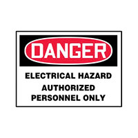Panduit Corp - PLVS0507D7150 - SIGN ELECTRL WARN 7"X5" RED/BK/W
