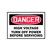 Panduit Corp - PLVS0507D7155 - SIGN ELECTRL WARN 7"X5" RED/BK/W