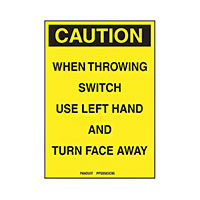 Panduit Corp - PPS0503C95 - SIGN ELECTRL WARN 5"X3.5" BLK/YL