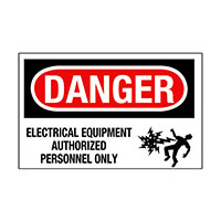 Panduit Corp - PPS1014D80 - SIGN ELECTRL WARN 14"X10" BLK/RD