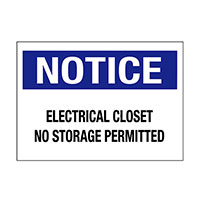 Panduit Corp - PPS1014N203 - SIGN ID/RATINGS 14"X10" BLU/WHT