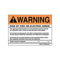 Panduit Corp - PVS0507W2201Y - SIGN ELECTRL WARN 7"X5" BLCK/OR