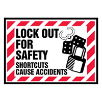 Panduit Corp - PVS0305B3512 - LABEL 5"X3.5" RED/BLACK/WHT 5/PK