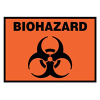 Panduit Corp - PVS0305B3517 - LABEL 5"X3.5" BLACK/ORANGE 5/PK