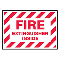 Panduit Corp - PVS0305B3526 - LABEL 5"X3.5" RED/WHITE 5/PK