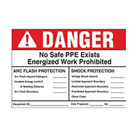 Panduit Corp - PVS0507D2101Y - SIGN ELECTRL WARN 7"X5" BLCK/RD