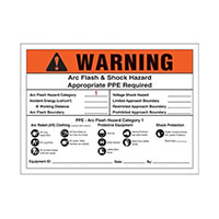 Panduit Corp - PVS0507W2104Y-0 - SIGN ELECTRL WARN 7"X5" BLCK/OR